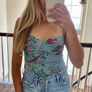 Reformation Liza Top Sz 4 - Floral tank top
